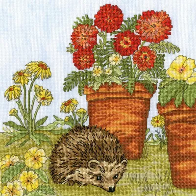 Produktbild von Auslaufmodell Bothy Threads Kreuzstich Set "Topfgarten", Zählmuster, XFY5, 26x26cm
