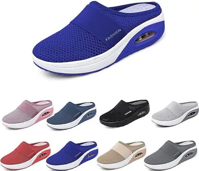 Produktbild von Damen Orthopädische Sneaker mit Luftpolster: Bequeme, Atmungsaktive Mesh-Freizeitschuhe, Leichte Gehschuhe für Diabetiker, Sandalen und Turnschuhe mit Fußbett