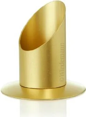 Produktbild von Langkerzen Kerzenleuchter Messing Gold Matt für Ø 50 mm Altarkerzen, Taufkerzen, Kommunionkerzen, Anlasskerzen