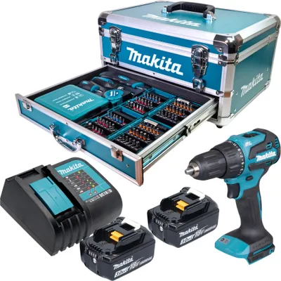 Zdjęcie produktu dla Makita DHP 490 Z akumulatorowa wiertarko-wkrętarka udarowa 18 V 65 Nm bezszczotkowa solo - bez akumulatora, bez ładowarki