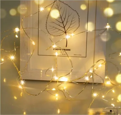 Lichterkette 5,3 m, 50 LEDs, warmweiß, batteriebetrieben, Outdoor