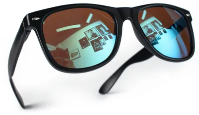 Produktbild von Nerd Sonnenbrille Schwarz Blau