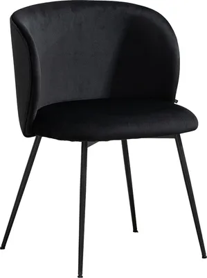 Produktbild von KAWOLA Stuhl LENA Esszimmerstuhl Velvet schwarz