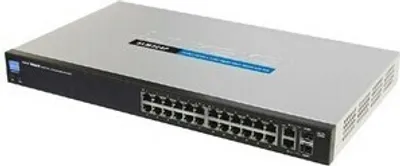 Produktbild von Cisco 24-Port 10/100 + 2-Port Gigabit Smart Switch, L2, gemanaged, 28, 26, 28, 8000 Eintragungen, 8.8 Gbit/Sek, 1 Gbit/Sek