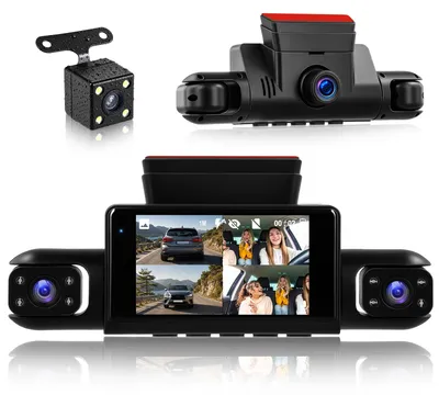Productafbeelding van Dashcam auto 1080P 4-kanaals 360° met IR-nachtzicht en parkeerbewaking