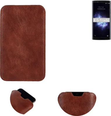 Produktbild von K-S-Trade Schutzhülle Handyhülle kompatibel mit Doogee Mix 2 Handytasche Kunstleder Sleeve in braun