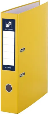 Obrázek produktu pro Pořadač A4 PP lamino pákový 5 cm - SCONTO žlutý
