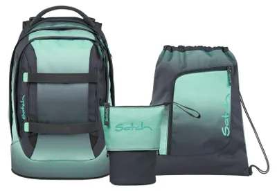 Produktbild von Satch, Schulrucksack-Set PACK Gradient Mint 3-teilig, ab 5. Klasse