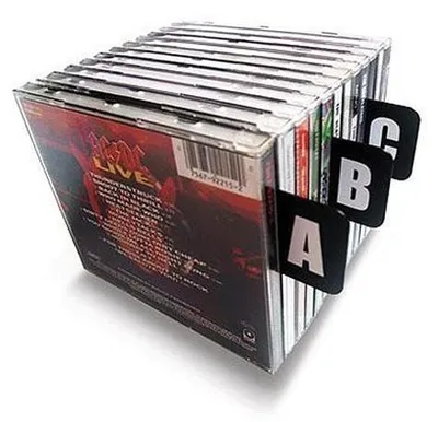 Image de 26 supports pour DVD/CD, de A à Z - Noir