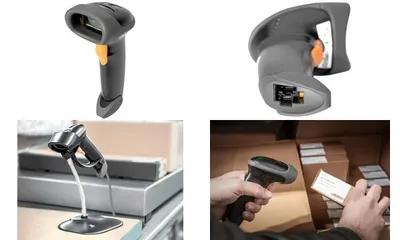 Produktbild von Digitus 1D Barcode Handscanner, Tragbares Barcodelesegerät, 1D, Linear, Codabar, Code 128, Code 32, Code 39, Code 93, EAN 128, EAN-13, EAN-8, GS1 DataBar, GS1-128..., -45 - 45°, 30 cm
