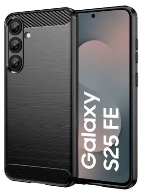 Immagine prodotto di Custodia in carbonio per Samsung Galaxy S25 FE custodia protettiva per telefono cellulare TPU cover custodia per telefono cellulare
