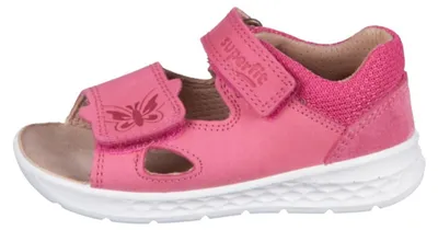 Produktbild von Superfit Lagoon Kleinkinder Klett-Sandale für Mädchen Rosa/Schmetterling, 1-000518-5500