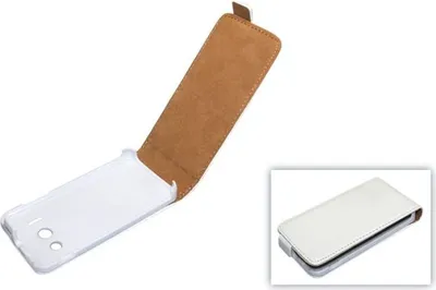 Productafbeelding van Beschermhoesje (flip case, slank model) voor Huawei Ascend Y300, wit