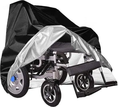 Obrázok produktu pre Vodovzdorný poťah na invalidný vozík – odolný a vetruodolný (115 x 75 x 130 cm)