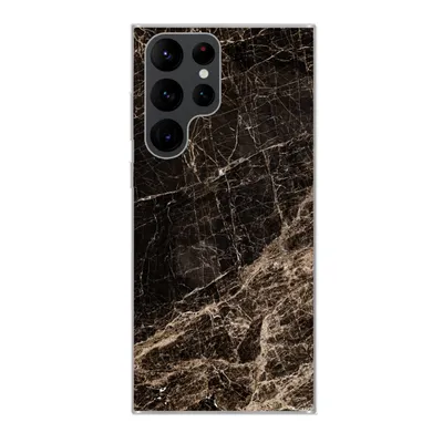 Produktbild von MuchoWow® Handyhülle Schutzhülle Hülle für Samsung Galaxy S22 Ultra Marmor - Luxus - Schwarz Silikon Softcase Handy Hülle - Abbildung