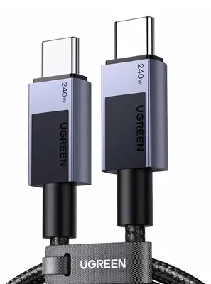 Produktbild von Ugreen 45067 USB Kabel 1 m USB C 240 W Schwarz, Grau