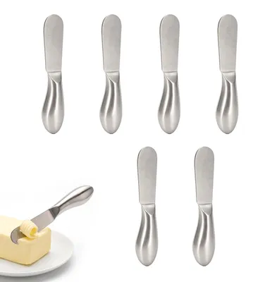 Buttermesser-Set 6 Stück, 13,5 cm, Edelstahl, silber
