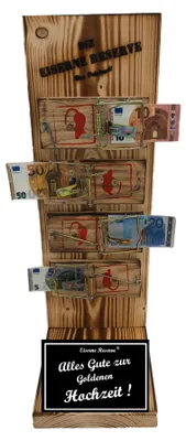 Produktbild von Alles Gute zur Goldenen Hochzeit - Eiserne Reserve - Mausefalle Geldgeschenk - Geld verschenken