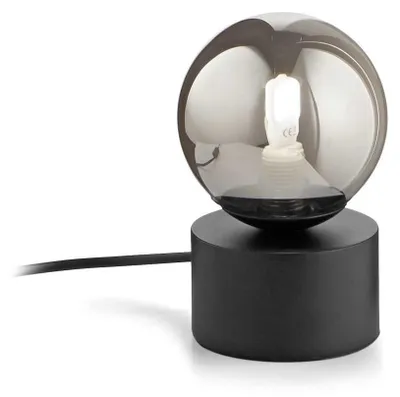 Produktbild von Zeitgenössische Schreibtischlampe Perlage Metall Schwarz 1 Licht G9 3W 3000K