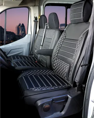 Produktbild von Sitzbezüge 1+2 passend für Citroen Spacetourer ab Bj. 2016 in Schwarz/Weiß San Diego