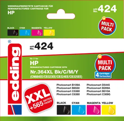 Produktbild von edding Tintenpatrone EDD-424 Multipack HP Nr.364XL