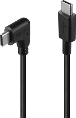 Image de LINDY USB 2.0 Typ C Kabel, 90° gewinkelt 0,5m