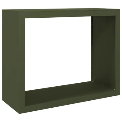 Image de vidaXL Étagère à bois de chauffage Vert 100x40x80 cm Acier