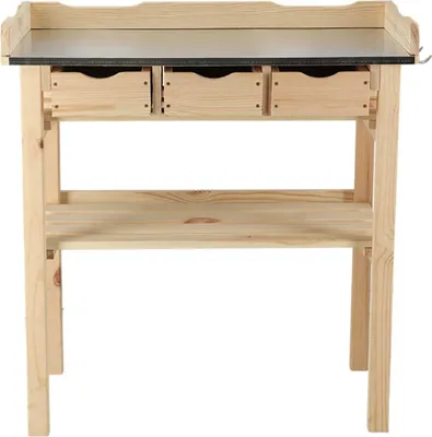 Produktbild von Esschert Design Pflanztisch mit 3 Schubläden Natur - Holz