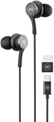Obrázek produktu pro Maxell XC1 USB-C kabelov sluchtka s USB-A adaptrem ern