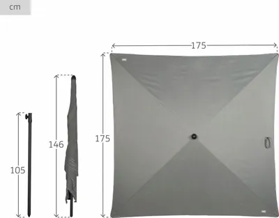Obrázek produktu pro Solskærm Active Grey 175 x 240 x 175 cm