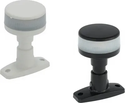 Produktbild von 12 Volt LED 360° Rundumlicht Ankerlicht Ankerlaterne in weiß & schwarz Farbe: Weiß