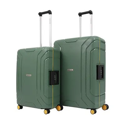 Imagen del producto de CarryOn Steward Set de 2 Maletas de Viaje M+L - Sin Cremallera - TSA - Verde