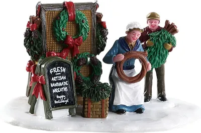 Productafbeelding van Kerstfiguur Handmade wreaths LEMAX