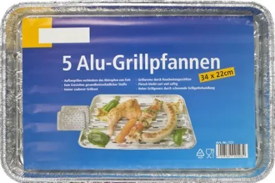 Obrázok produktu pre Štvorcové hliníkové grilovacie podnosy