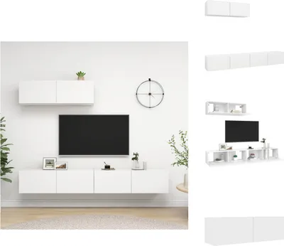 Obrázek produktu pro vidaXL TV skříňky 3 ks. Bílý materiál na bázi dřeva - TV nábytek