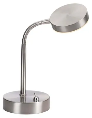 Zdjęcie produktu dla Lampa stołowa LED, Flexo, kolor stalowy, przełącznik, wys. 30 cm