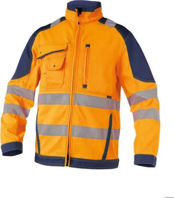 Obrázek produktu pro Pracovní bunda s vysokou viditelností, NEONORANGE/DARK BLUE, velikost 4XL
