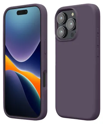 Produktbild von kwmobile Handyhülle für iPhone 16 Pro Hülle, für iPhone 16 Pro Case - Hülle Silikon - kabelloses Laden - Helle Iris