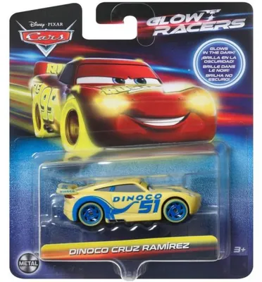 Image de Véhicule cars glow racers : dinoco cruz ramirez - voiture miniature - mattel - hpg81