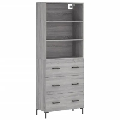 Image de Buffet haut Sonoma gris 69,5x34x180 cm Bois d'ingénierie