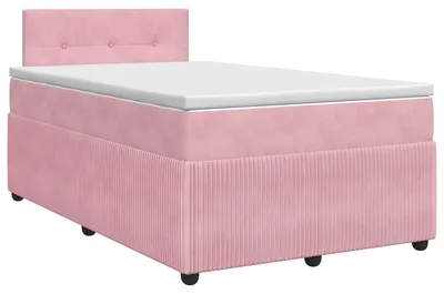 Obrázok produktu pre Skriňová posteľ s matracom s čelom ružová 120 x 200 cm zamatová