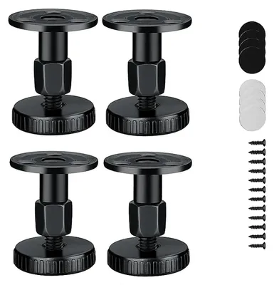 Obrázok produktu pre Nastaviteľné nožičky na nábytok, 4 kusy (27-64 mm) s montážnym príslušenstvom