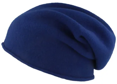 Kopka NeRo Beanie Rollrandmütze aus Walkstrick in blau