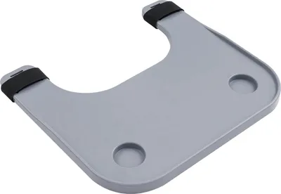 Produktbild von Rollstuhltisch - Abnehmbares Tablett - 50 kg Tragkraft - Getränkehalter - ABS-Kunststoff - Zum Essen & Schreiben - Grau