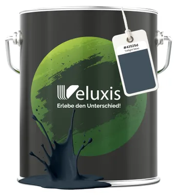 Produktbild von Wandfarbe Grau Grün Blau Matt Innenfarbe – Deckkraft Klasse 1, VOC-frei, Ohne Grundierung, Tropfarm – Wohnzimmer & Schlafzimmer – 5L – Veluxis (Twilight Moss)