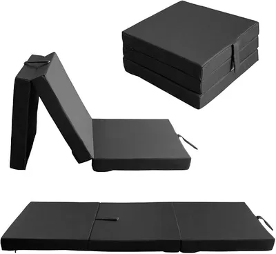 Imagen del producto de Colchón plegable, colchón para invitados plegable, colchón plegable de 3 piezas, altura 10 cm, colchón plegable, cama plegable, colchón ortopédico (, 200x70x10)