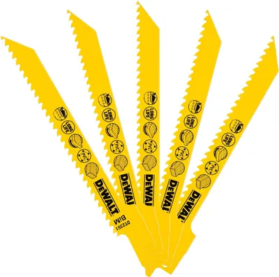 Image de 5 Lames Récipro BiM pour bois - 152 mm - DEWALT - DT2351