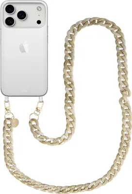 Produktbild von Cream Latte Transparant Cord Hülle - Long Cord  - Kompatibel mit iPhone 17 Pro Max