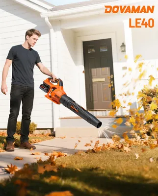 Produktbild von LE40 Akku-Blasegerät, 744 m³/h Luftvolumen, leichtes elektrisches Gebläse mit 20 V Akku und Schnellladegerät für Garten, Rasen, Terrasse und Garage