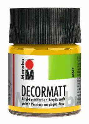 Obrázok produktu pre Marabu 1401 05 021 Decormatt akryl stredne žltý 50 ml(P)